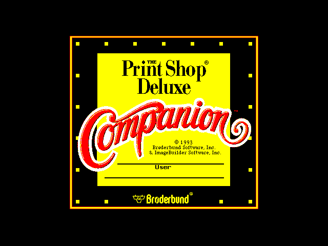 The Print Shop Deluxe Companion for DOS - Splash